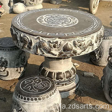 تزئینات حک شده سنگ سر حیوانات سنگی آبی